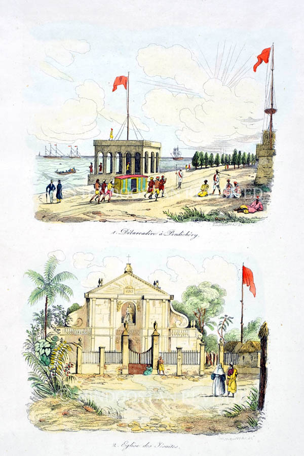 /data/Original Prints/Topography Views, City Views, Landscapes/PIER AT PONDICHERRY - ENGLISH JESUITS.jpg